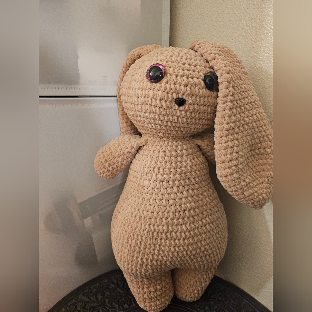 Handmade Medium/large Crochet Bunny Plush - Picture 7 of 9